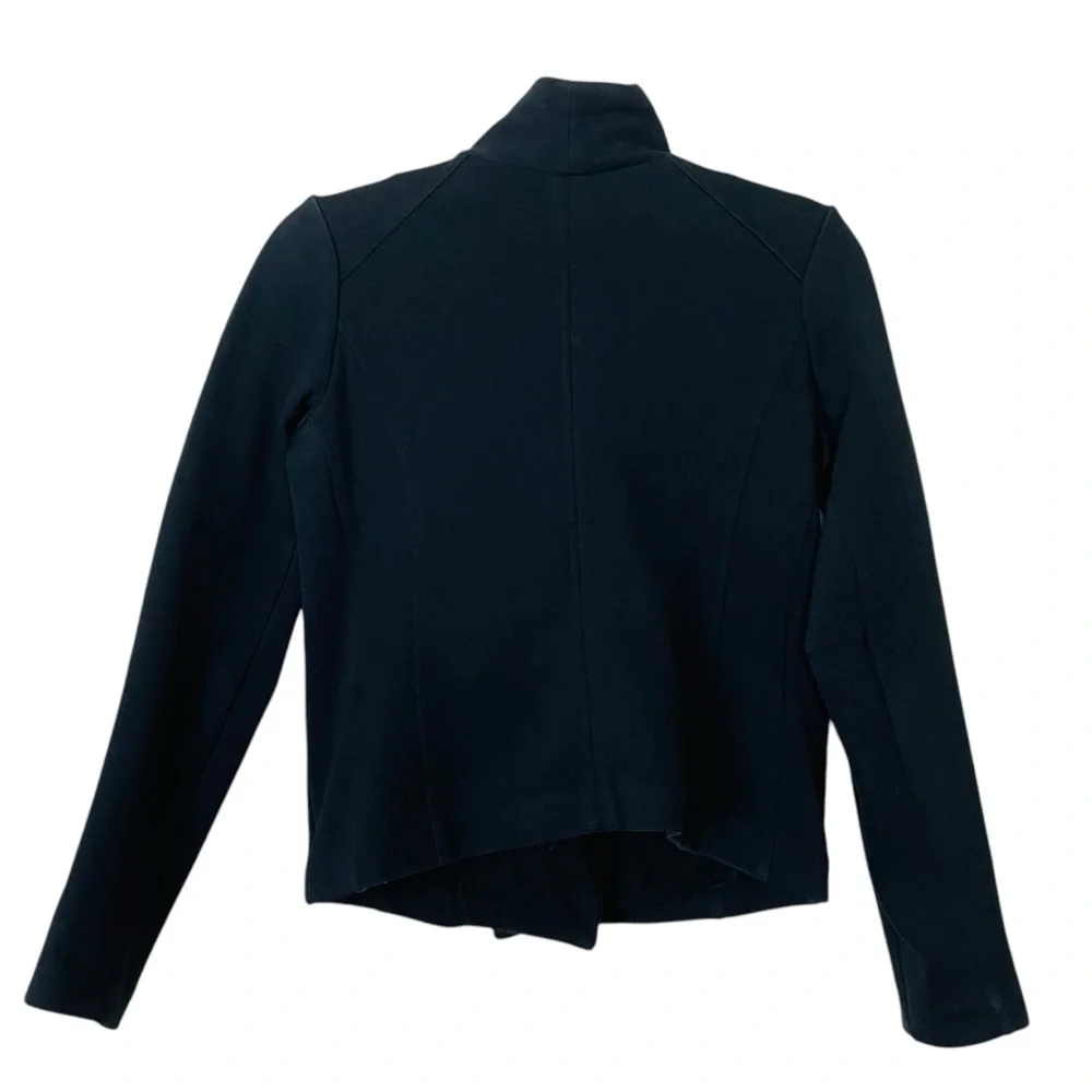 Vince Scuba Black Knit Moto Jacket Size Small - Picture 7 of 12